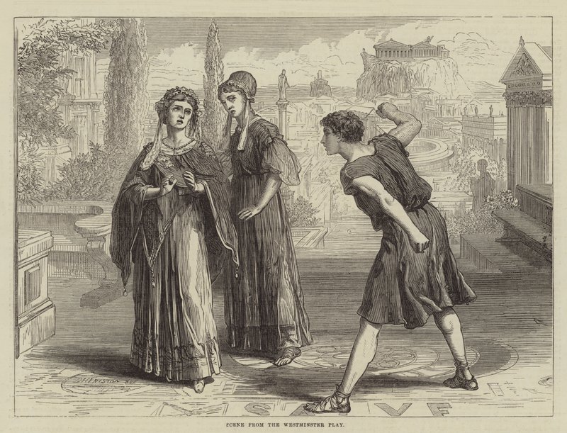 Scene fra Westminster Play av David Henry Friston