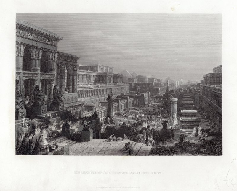 Israels barns utgang fra Egypt av David Roberts