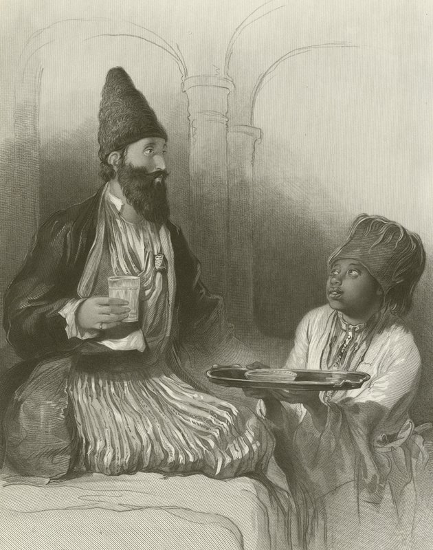 En persisk prins, hans slave bringer ham sorbet av David Wilkie