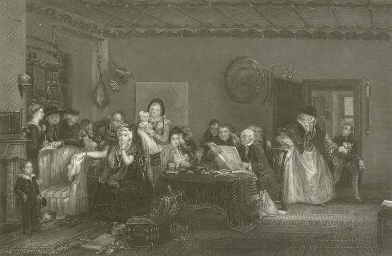 Leser testamentet av David Wilkie