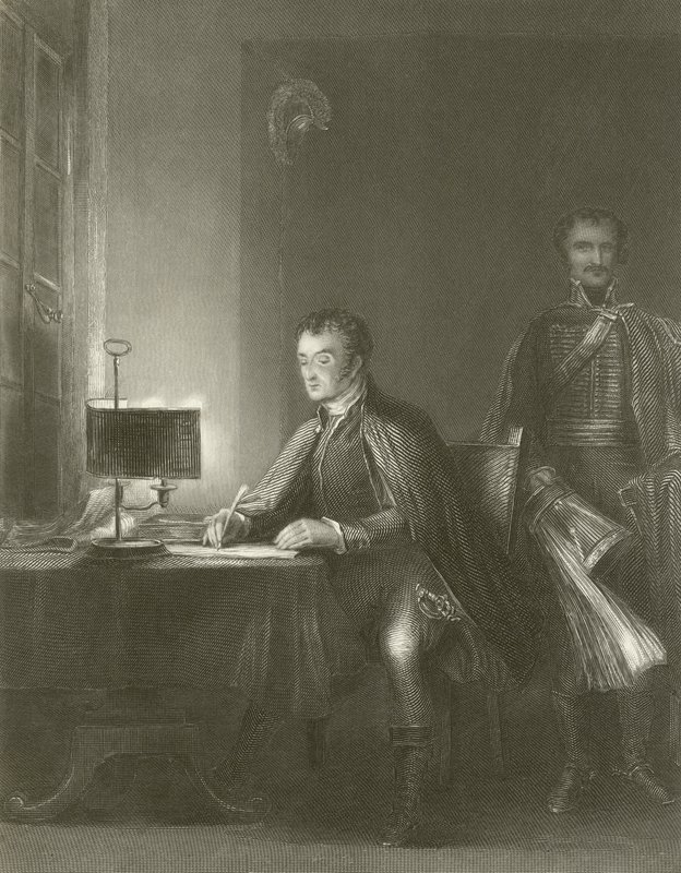 Hertugen av Wellington skriver sine forsendelser av David Wilkie