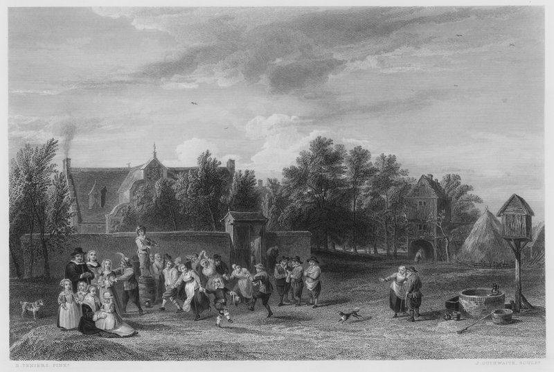 Landsbyfesten, fra bildet i Royal Collection (gravering) av David the Younger (after) Teniers