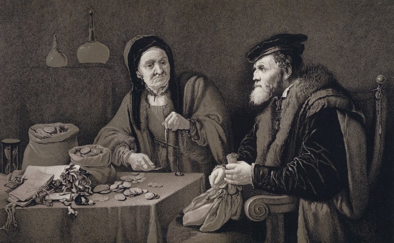 The Misers av David Teniers the Younger