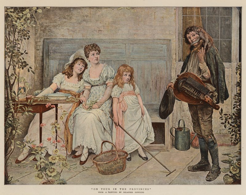 På tur i provinsene (chromolitho) av Delapoer Downing