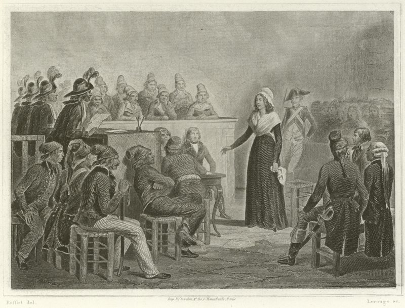 Marie Antoinette ved Revolutionary Tribunal av Denis Auguste Marie Raffet