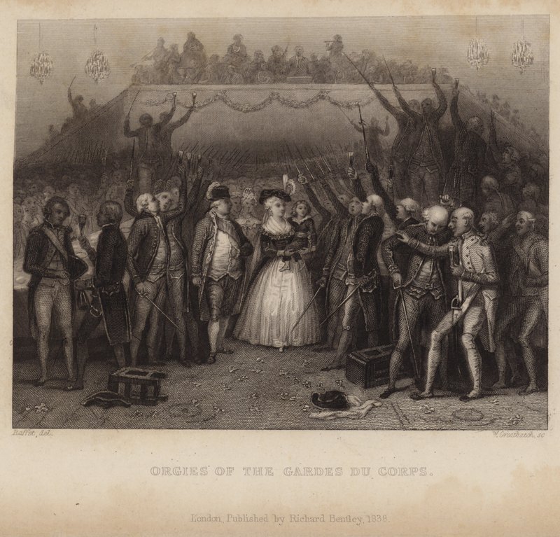 Orgies of the Gardes du Corps av Denis Auguste Marie Raffet