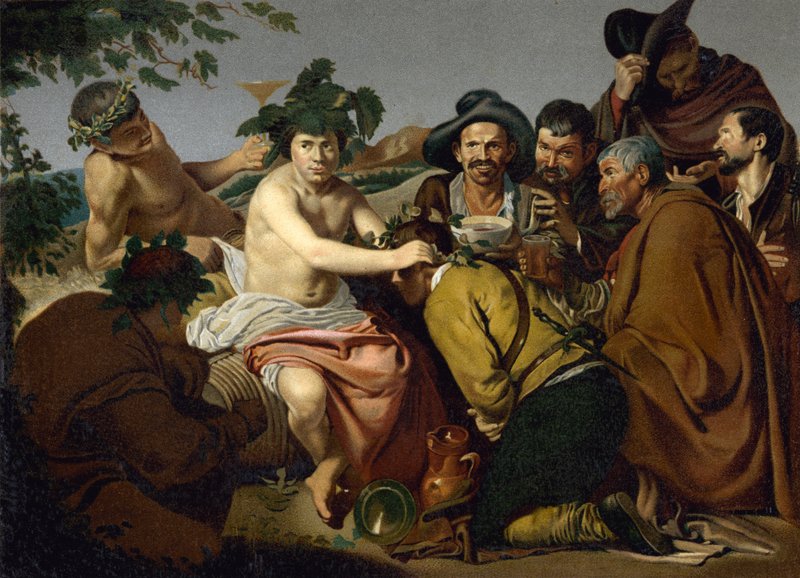 The Triumph of Bacchus (chromolitho) av Diego Rodriguez de Silva y (after) Velazquez