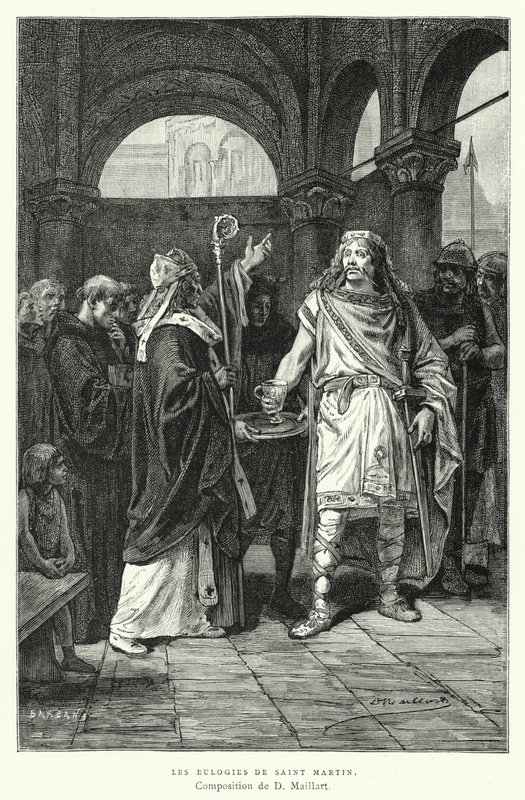 The Eulogies of Saint Martin (gravering) av Diogene Ulysse Napoleon Maillart