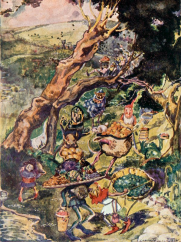 Illustrasjon for Goblin Market av Christina Rossetti av Dion Clayton Calthrop