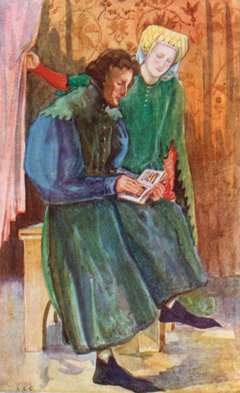 En mann og kvinne fra Henry IVs tid 1399-1413 av Dion Clayton Calthrop