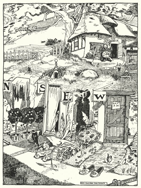 The Homes of the Four Winds (gravering) av Dion Clayton Calthrop