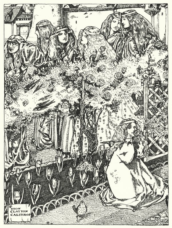 De syv prinsessene (gravering) av Dion Clayton Calthrop