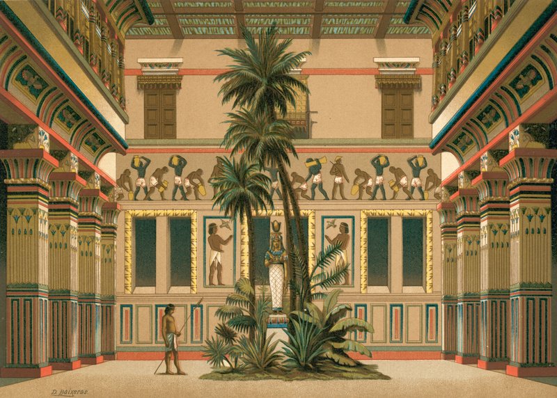 Gårdsplassen til et egyptisk hus av Dionisio Baixeras Verdaguer