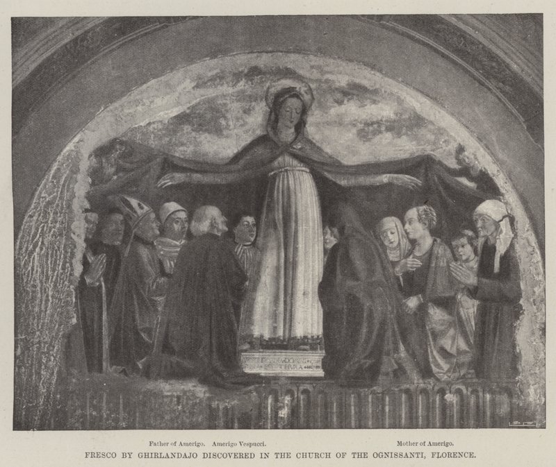 Fresco oppdaget i kirken Ognissanti, Firenze av Domenico Ghirlandaio