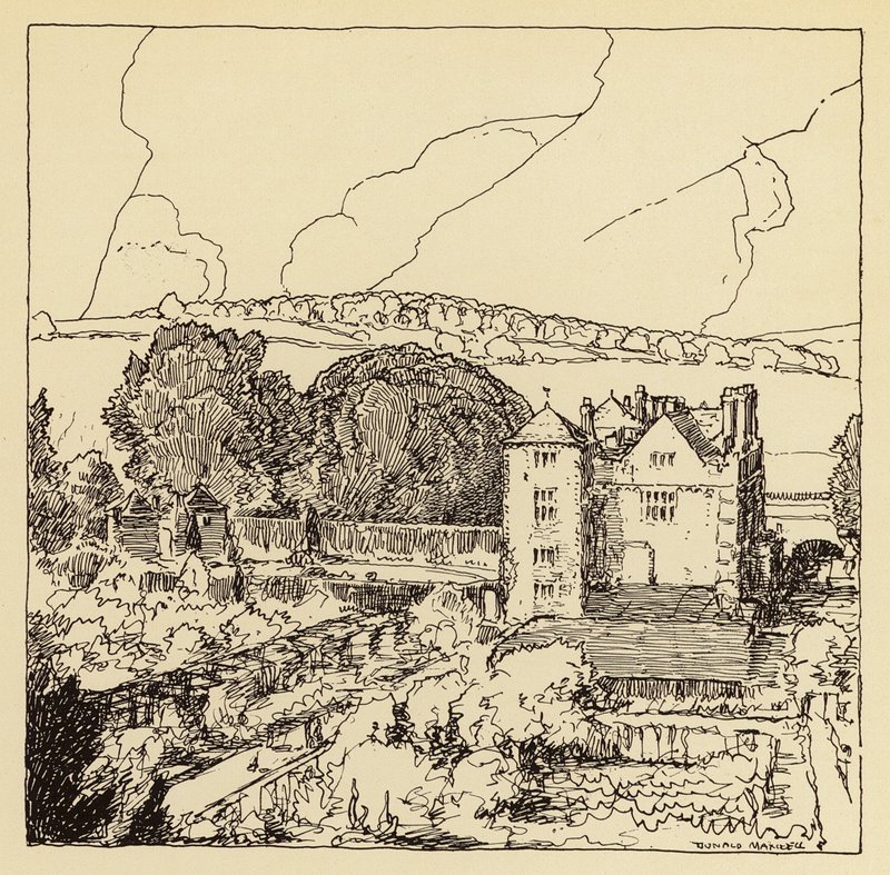 Cranborne Manor House (litho) av Donald (after) Maxwell