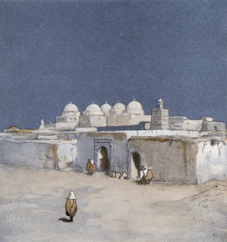 Sverdmoskeen ved Kairouan (farge litho) av Donald (after) Maxwell
