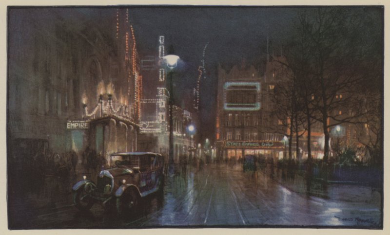 Det blendende av Leicester Square av Donald Maxwell