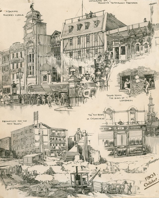 Skisser av London fra oktober 1901 (gravering) av Douglas Macpherson