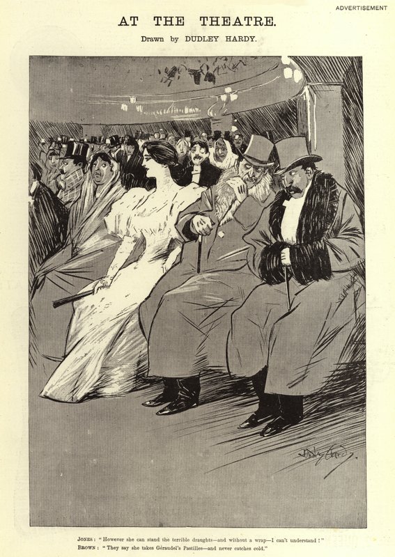 Annonse, Geraudels Pastiller av Dudley Hardy