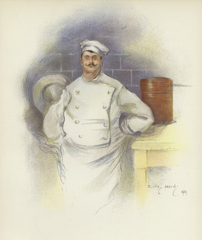 Kjøkkensjef på Savoy Hotel av Dudley Hardy