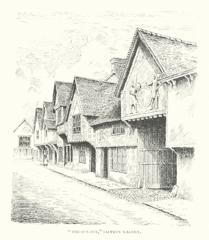 «The Sun Inn», Saffron Walden (litografi) av Duncan Moul