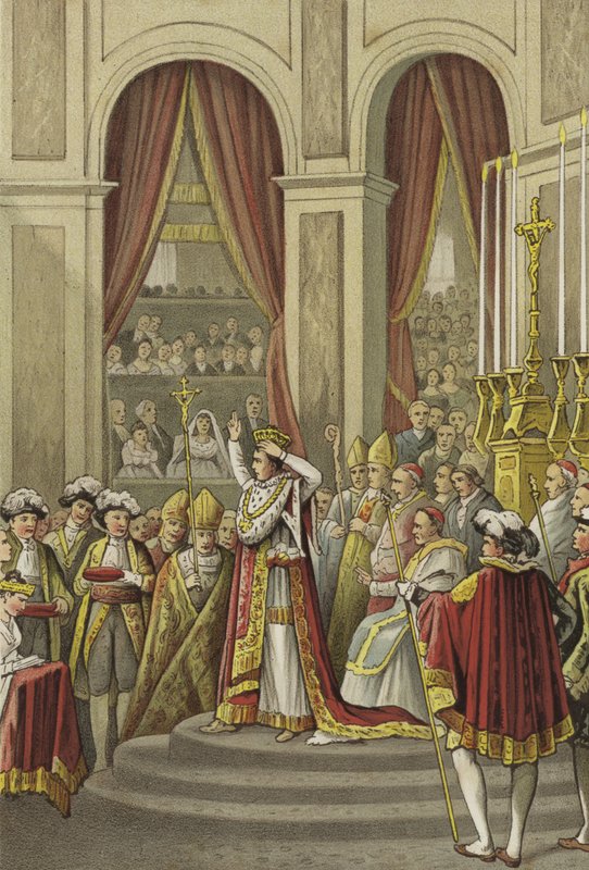 Kroningen av Napoleon som keiser av Frankrike, 1804 av Dutch School