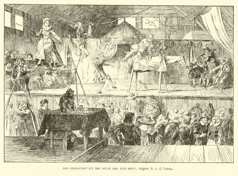 Fairground telt, Nederland, tidlig på 1600-tallet av Dutch School