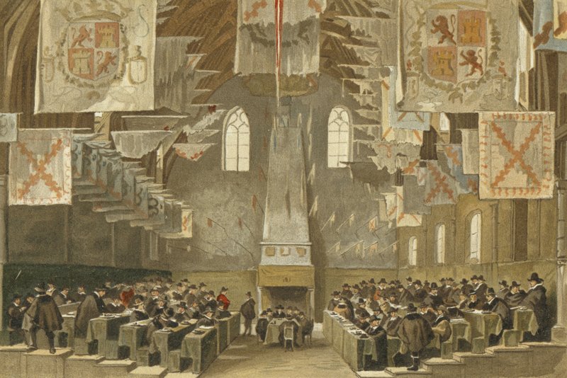 Great Hall of the Binnenhof, Haag, Nederland av Dutch School