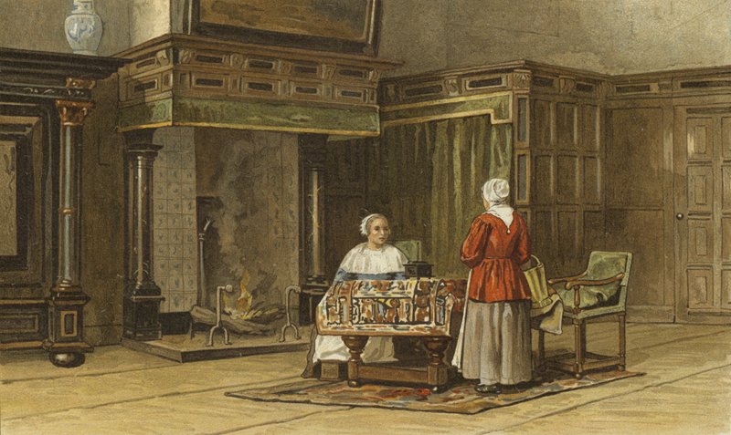 Interiør i et nederlandsk hus, 1. halvdel av 1600-tallet av Dutch School
