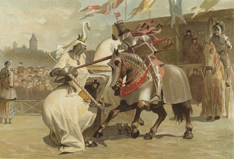 Jousting, 1400-tallet av Dutch School