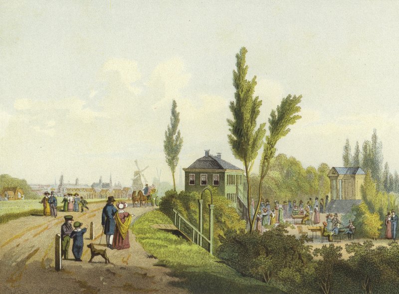 Land en Zigt, hage utenfor Haarlemmerpoort, Amsterdam, 1800-tallet av Dutch School