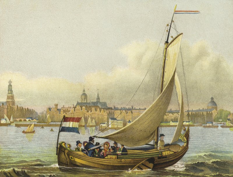 Lystbåter på Y, Nederland, 1800-tallet av Dutch School