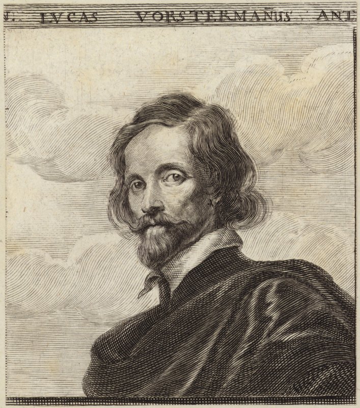 Portrett av Lucas Vorsterman av Dutch School