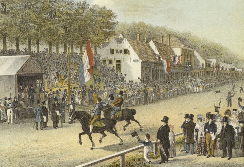 Travløp for Golden Whip, Leeuwarden, 24. juli, 1830 av Dutch School