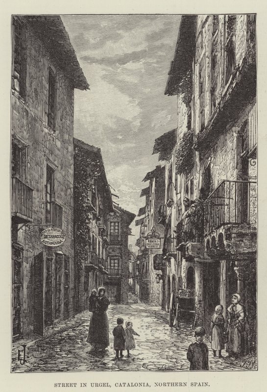Gate i Urgel, Catalonia, Nord-Spania av E. Jennings
