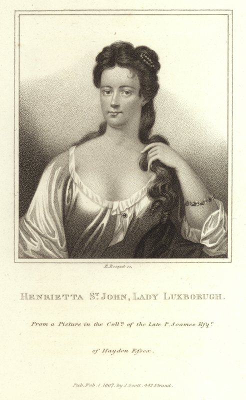 Henrietta St John Lady Luxborough av E. Bocquet