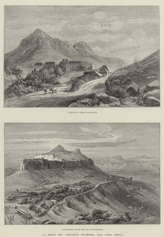 Et Indian Hill Sanitarium, Purandhar, nær Poona, Bombay av E. Jennings