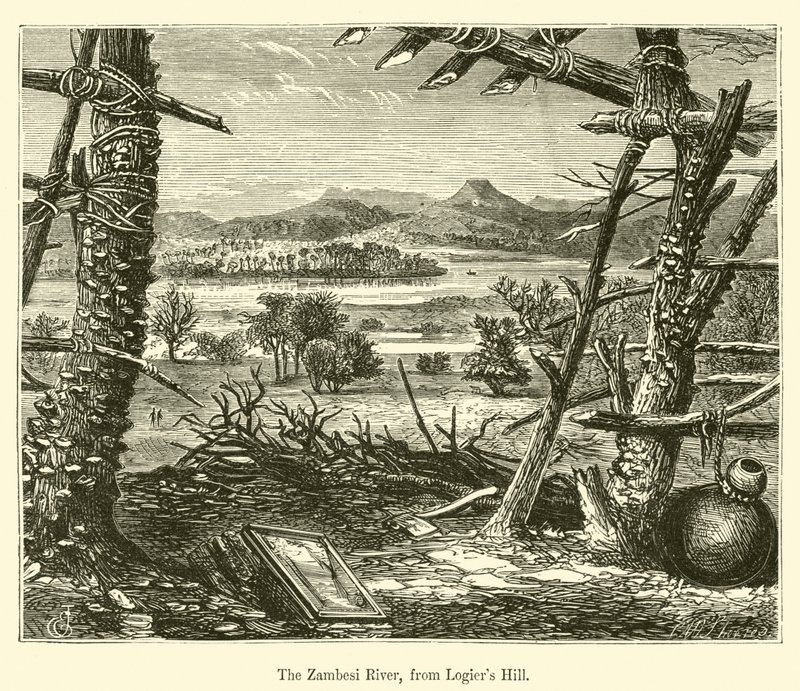 Zambesi-elven, fra Logiers Hill av E. Jennings