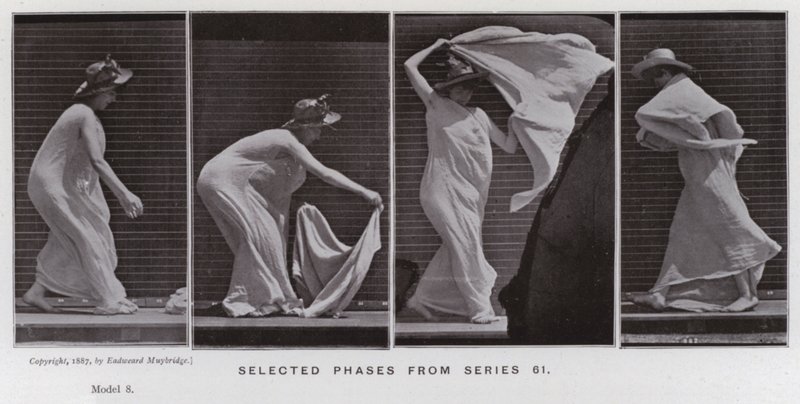 The Human Figure in Motion: Utvalgte faser fra serie 61 av Eadweard Muybridge