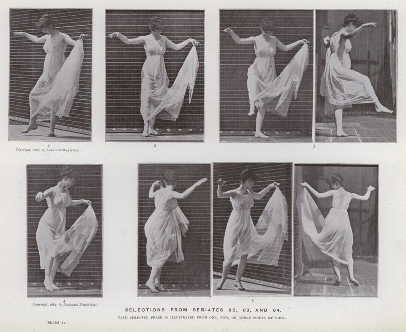 The Human Figure in Motion: Utvalg fra seriene 62, 63 og 64 av Eadweard Muybridge