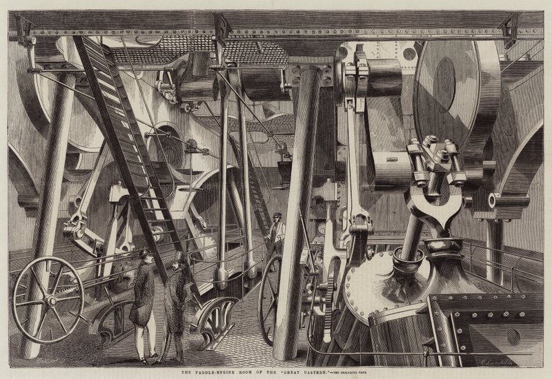 Padle-motorrommet i Great Eastern av Ebenezer Landells