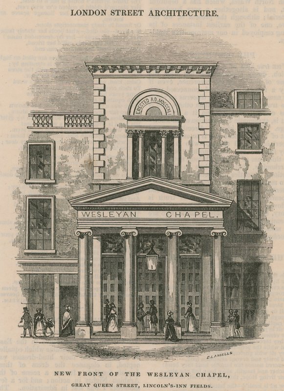 Ny front av Wesleyan Chapel, Great Queen Street, Lincoln
