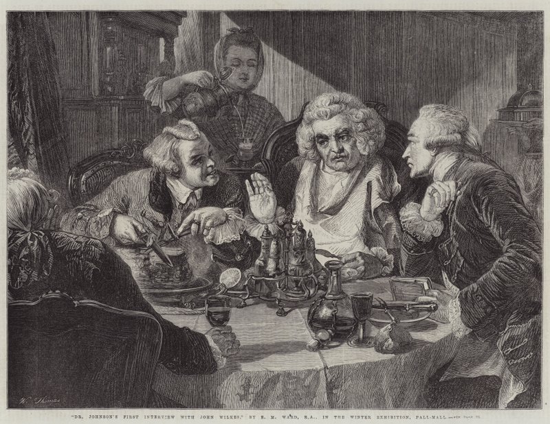 Dr Johnsons første intervju med John Wilkes av Edgar Melville Ward