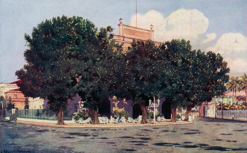 Hotel dos Estrangeiros, besøkes av Rios offisielle verden og anerkjente utlendinger (litho-farge) av Edgar L. Pattison