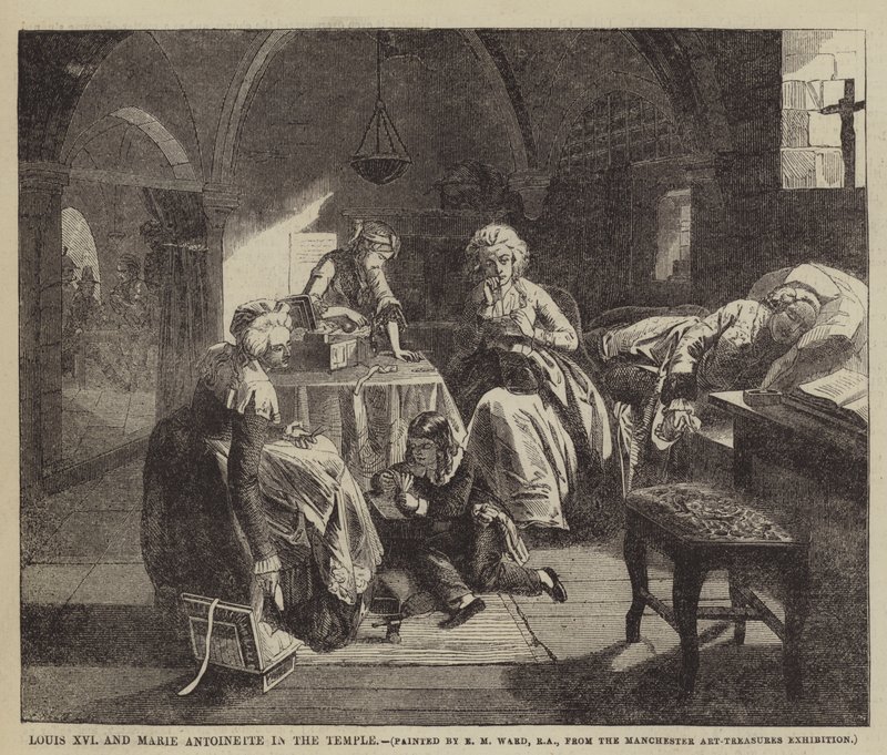 Louis XVI og Marie Antoinette i tempelet av Edgar Melville Ward