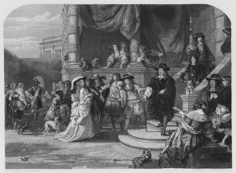 The Fall of Clarendon, fra bildet i samlingen til den ærede Lord Northwick, et duplikatvesen i Vernon Gallery av Edgar Melville after Ward