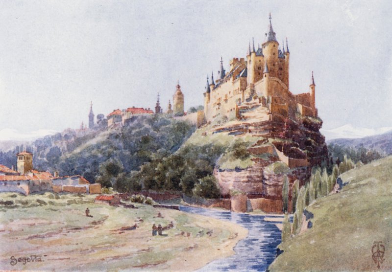 Nord-Spania: Segovia, Alcazar (farge litho) av Edgar T. A. Wigram