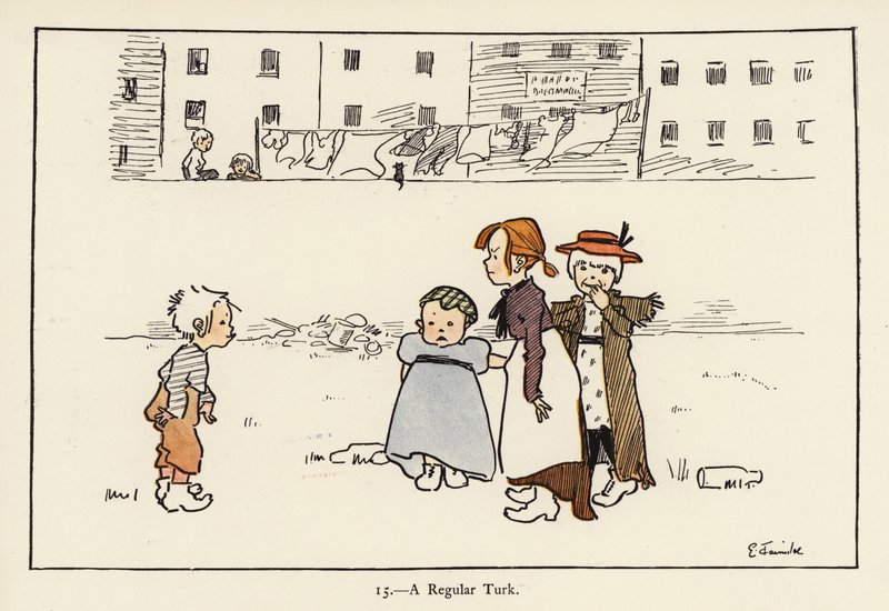 En vanlig tyrker (farge litho) av Edith Farmiloe