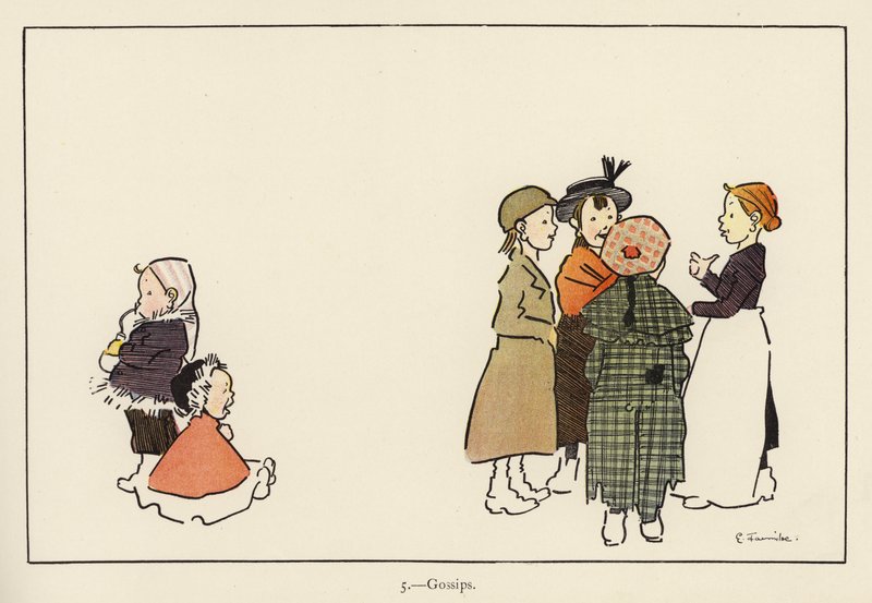 Sladder (fargelitho) av Edith Farmiloe