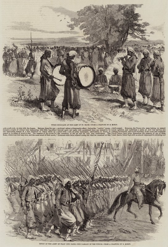 Paris-festene, passasje av Turcos av Edmond Morin